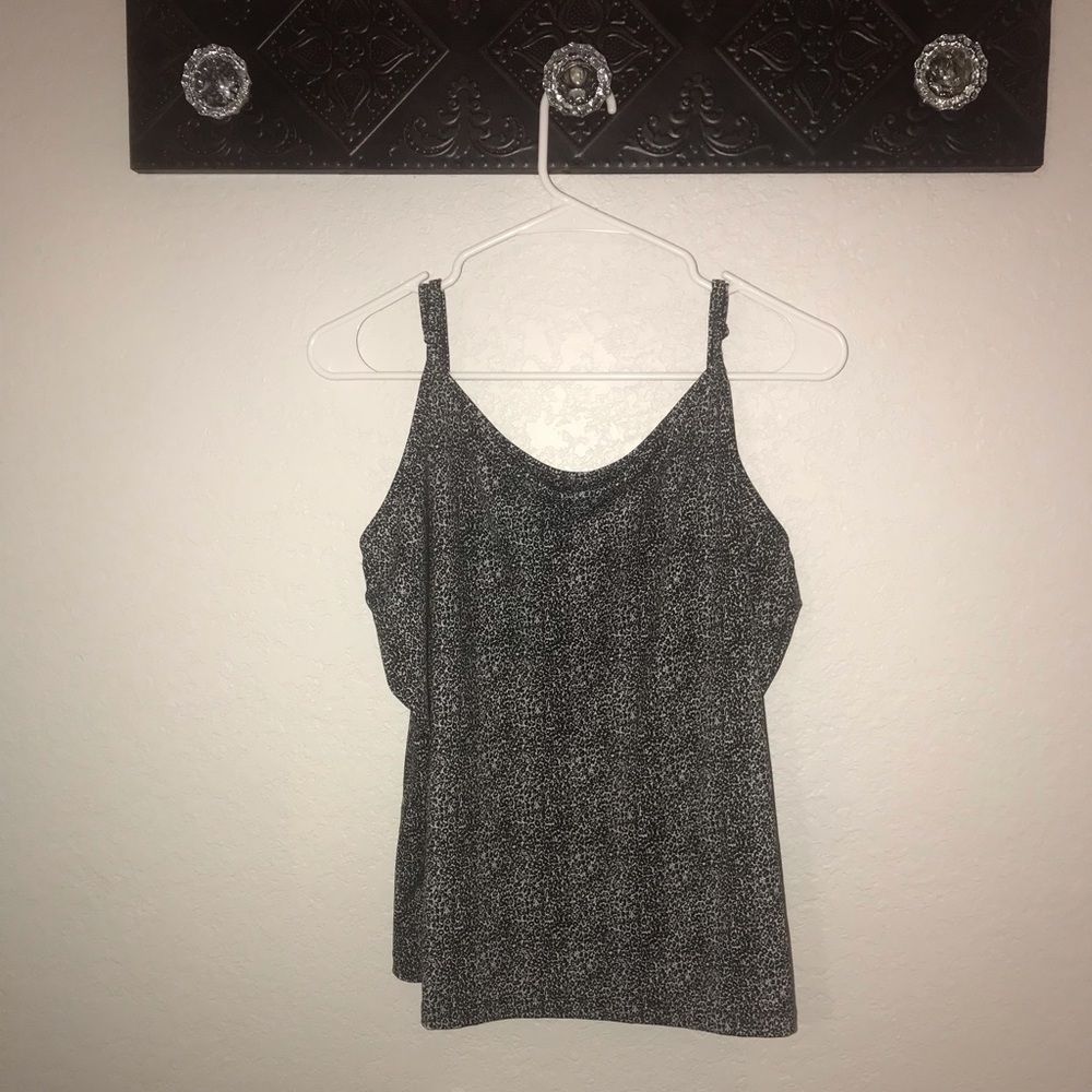 EUC Lane Bryant Tank Top Size 14/16W BW Leopard